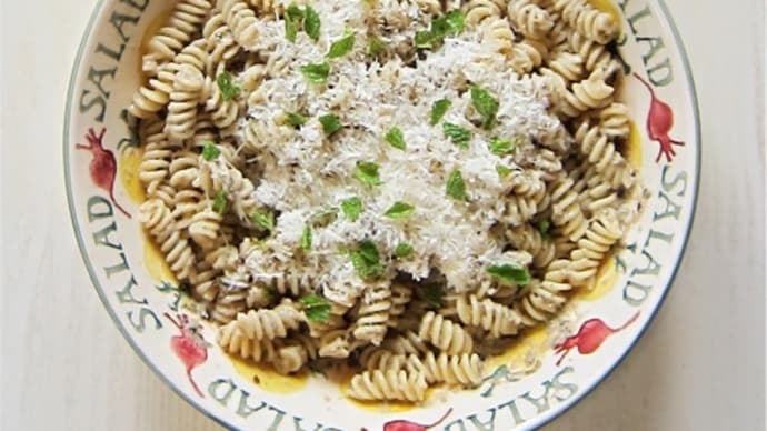 美味しいナスのクリームパスタ