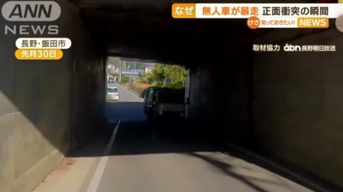 長野でクソ外道がサイド引かずに軽トラを逆走で暴走させ、順走車に打つけやがる