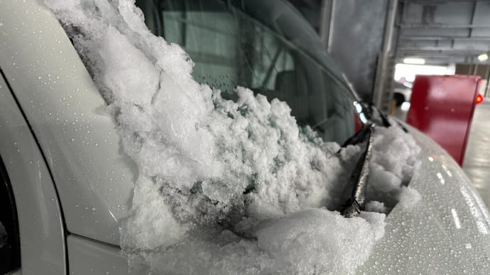 いつものスーパーの後は雪の中デルパラ10 南大沢店へ