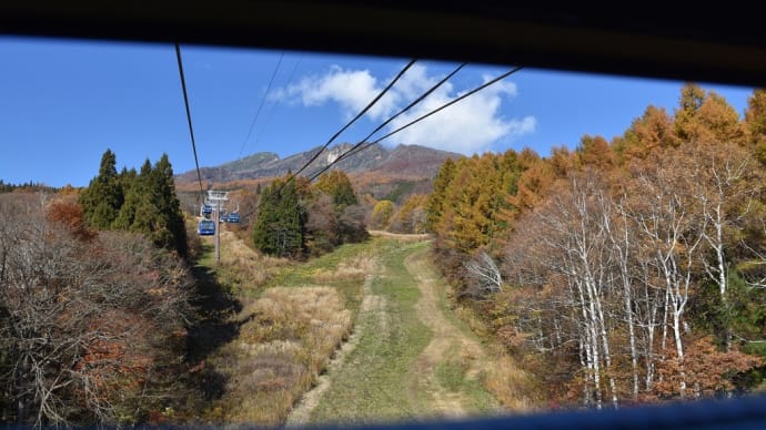 もみじ狩り 新潟県妙高山周辺 妙高山山麓線【2】-(2)杉ノ原ゴンドラ ゴンドラ内