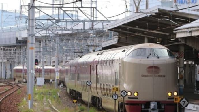 岡山の列車(サンライズエクスプレス)