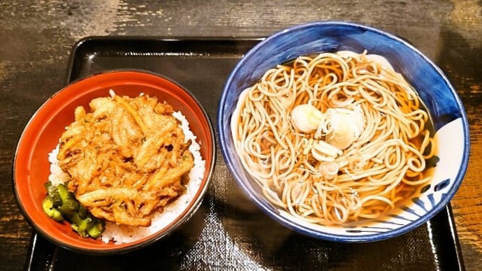 めん処 つるやでかき揚げ丼セット(かけそば)(2023年9月21日)