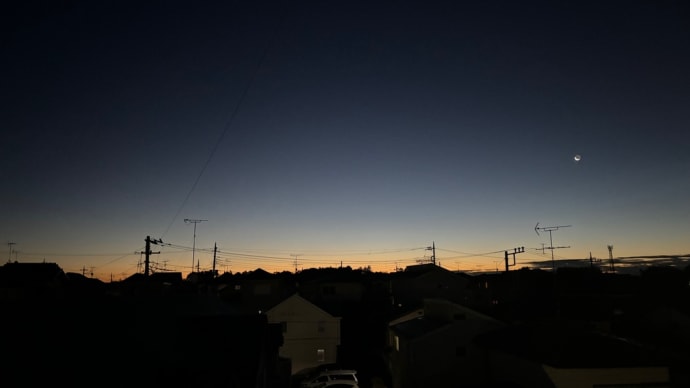 おはようございます(今朝の朝焼け)