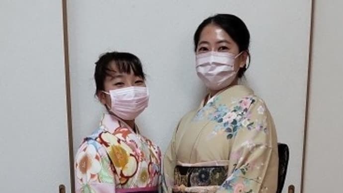 可愛いお袴とお母さま