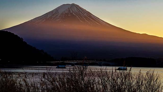 富士山・河口湖夕照