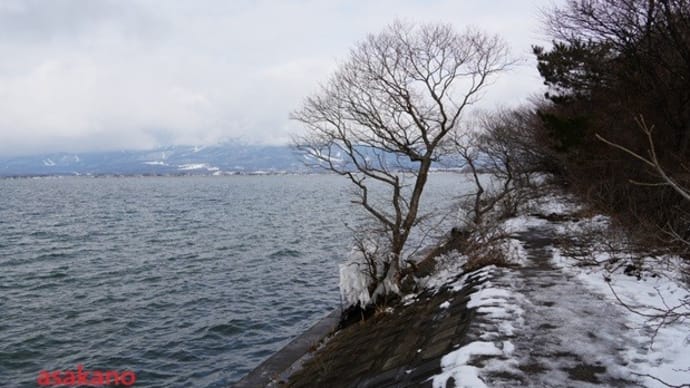 天神浜のしぶき氷を見に行く