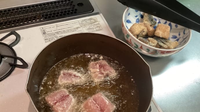 サバ南蛮漬け(^.^)ほうれん草ベーコン