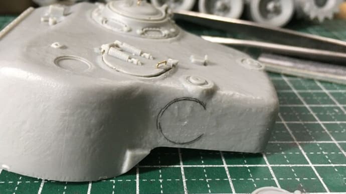 RC可動化 1/35 ドラゴンM26A-1パーシング 製作(9)
