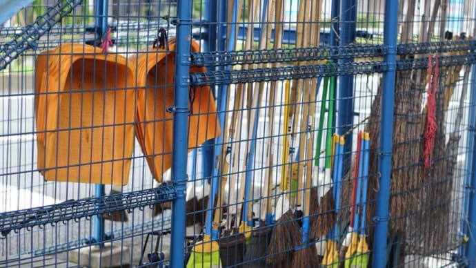 お散歩カメラ 花より「ホウキとチリトリ」 働く人たち