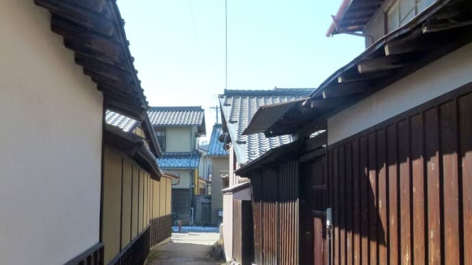 冬の旧北國街道・・・旧海野宿・・・横町から表通りへ