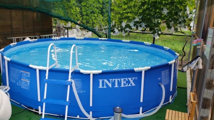 コロナ対策も兼ねた自宅プールで気分はリゾート