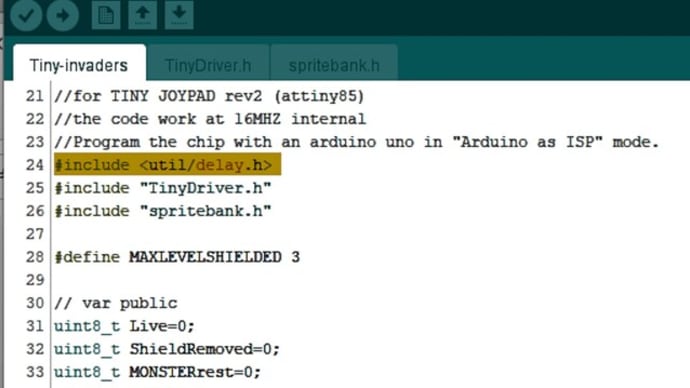 Arduino UNOでATtiny85に書き込んで遊ぶ（その2）