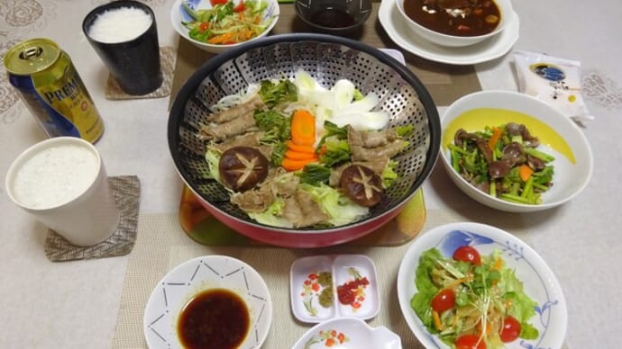 肉&温野菜で晩ご飯と、星のや東京のアメニティ…ステイケーション