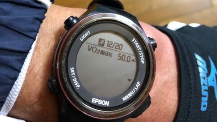 今日のトレーニング & VO2max 50.0！