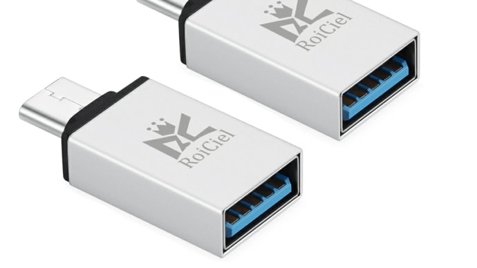 Roiciel)Type Cアダプタ3.1 TypeCオス to USB-Aメス 変換 コネクタ OTG対応 USB3.1 高速データ転送 急速充電対応 アルミ製 軽量