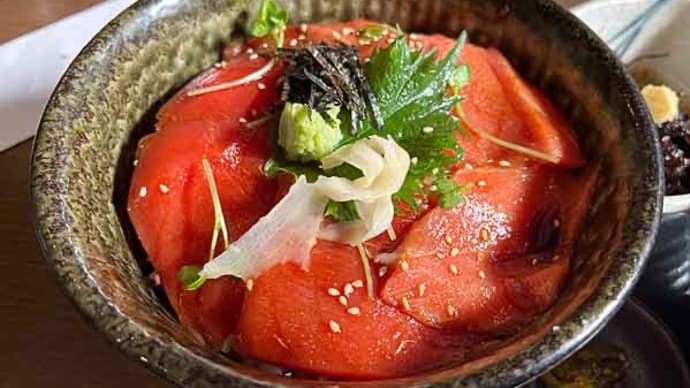「まぐろ食堂 まりん」の極上本鮪ハーフ&ハーフ丼!
