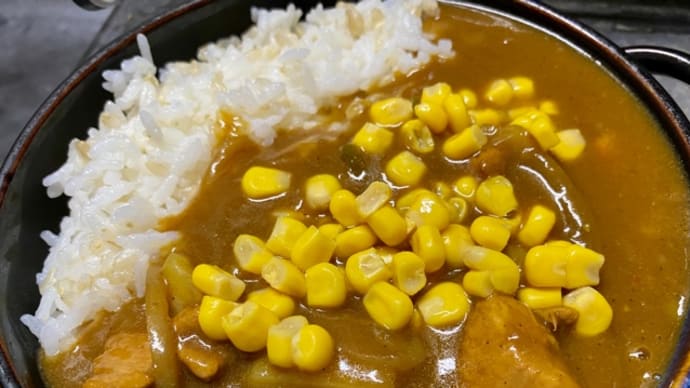 チキンカレー作りました(^q^)