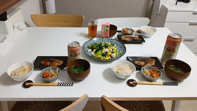 6月17日 ぶりの照り焼き定食ミニ飲酒。