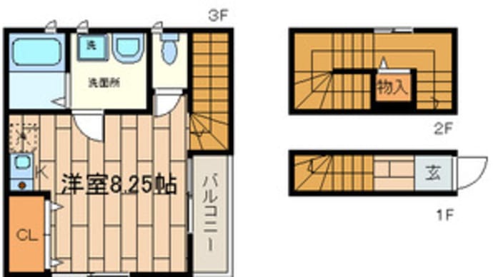 東急多摩川線武蔵新田駅@最上階角部屋1R31.4㎡ 東京都大田区下丸子1丁目 2004年3月築木造地上3階建て総戸数4戸 リヴェールHIRAKAWA