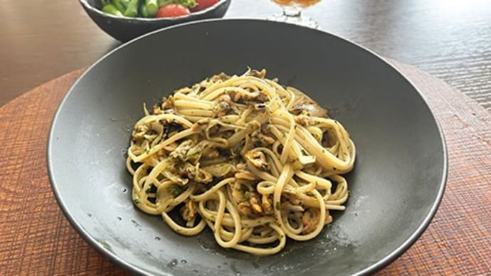 我が家バジルのジェノベーゼパスタ