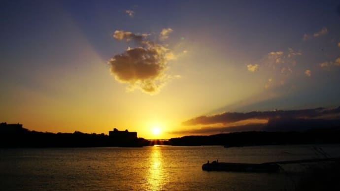 英虞湾の美しい夕景