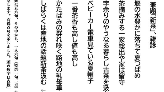5月かめあり俳句会 & 選評・感想
