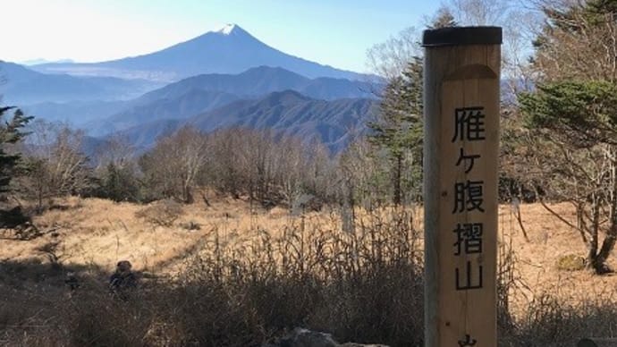 湯野沢峠が通行止めで大蔵高丸から雁が腹摺山に目的地変更