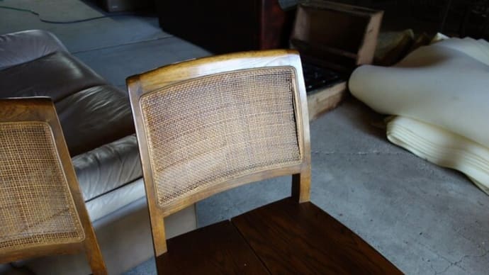 浜本工芸椅子 籐張替え
