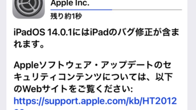 iPadOS 14.0.1 バグの修正