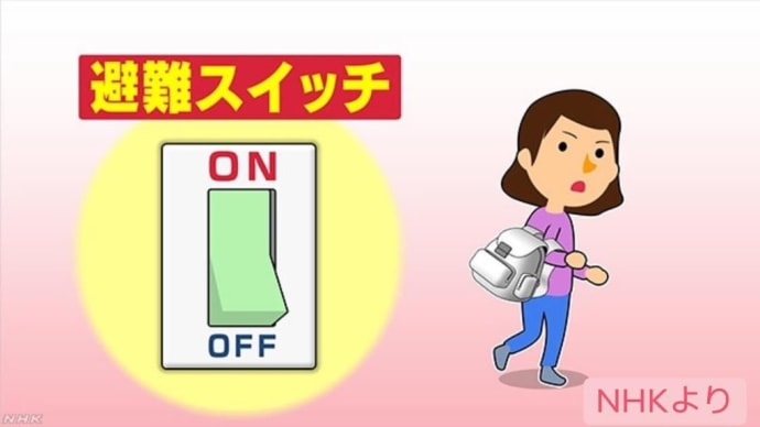 「避難スイッチ」をONに!