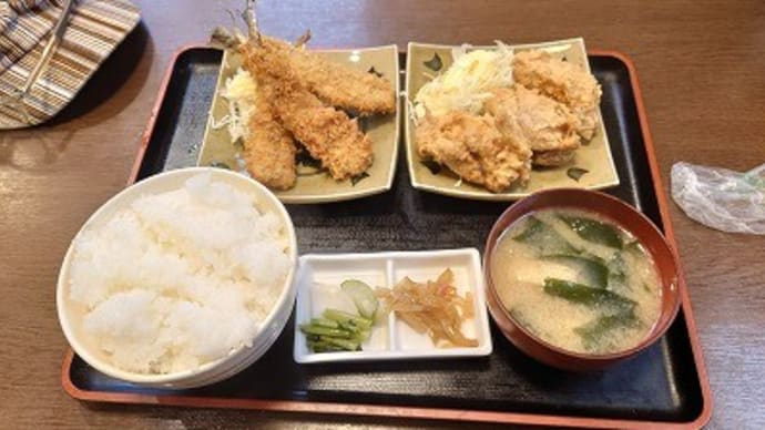 在宅勤務　昼揚げ物で晩練物　共に茶色い