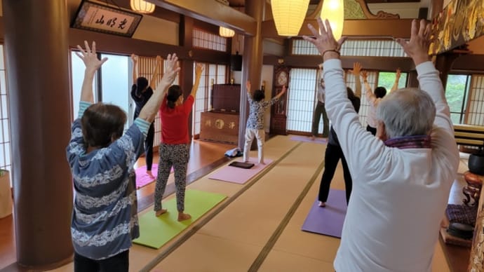 明日は大蓮寺さんでヨガ