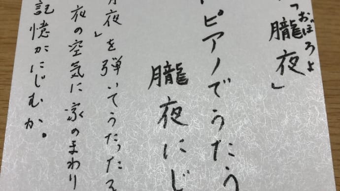 ２０２０年版　夏井いつきの３６５日季語手帳　投稿　朧夜　おぼろよ