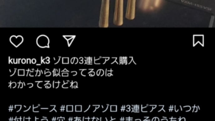 ゾロのピアス