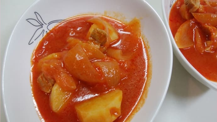 新玉ねぎのスープ*リンゴ酢が隠し味?