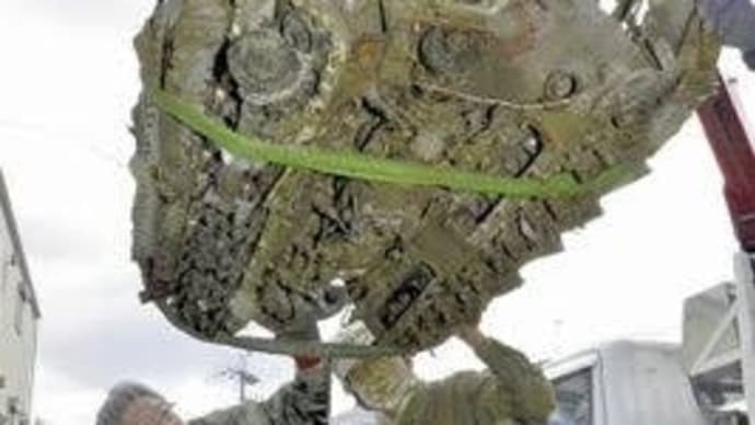 滋賀県東近江市で戦前の旧陸軍の三式戦闘機「飛燕」のエンジン見つかる
