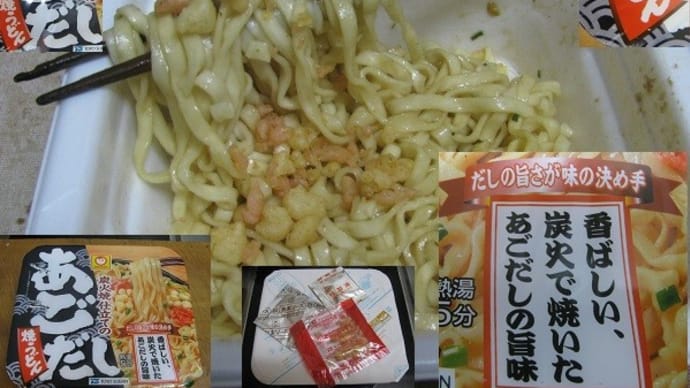 『炭火焼 仕立てのあごだし 焼きうどん』