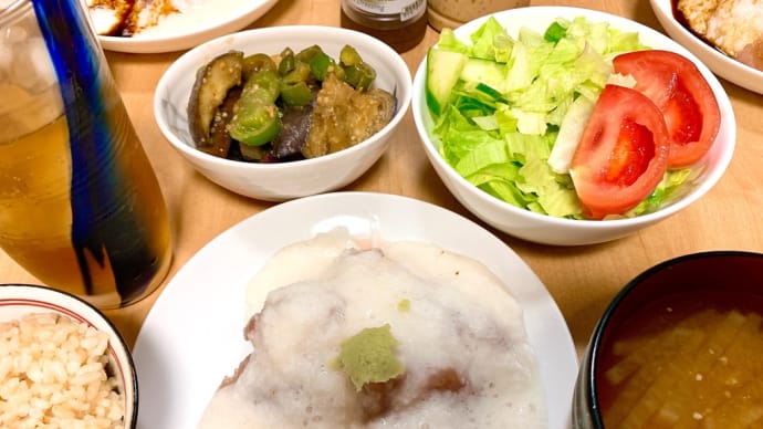 糖尿病の食事…マグロの山かけ。合わせる副菜はなにがいいか。