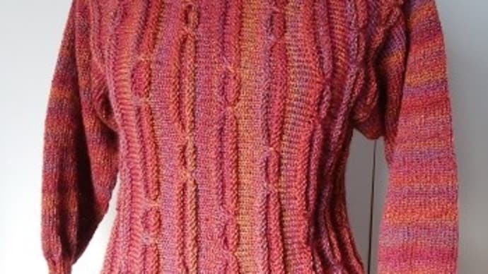 横編みのセーターが編みあがりました～～！