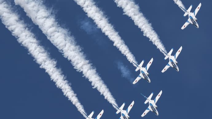 云十年ぶりの基地内からブルーインパルス(百里基地航空祭2022)