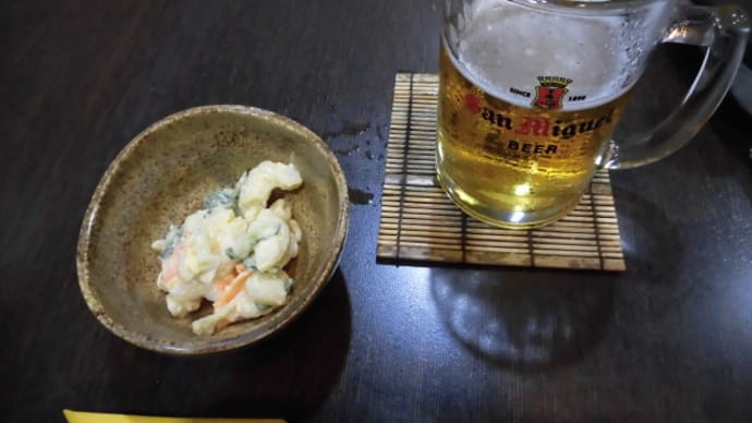 フィリピンの晩酌、日本食で一杯