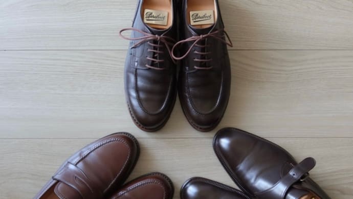 < Shoe care > 茶靴をまとめて手入れ