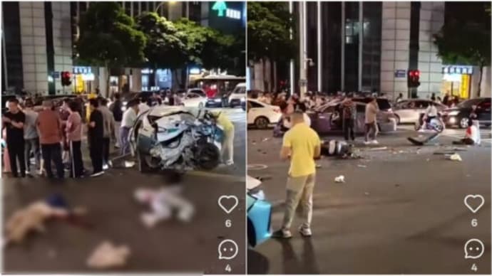 中国の町にまた「暴走車」 当局は「操作ミス」と主張も疑念渦巻く【動画あり】