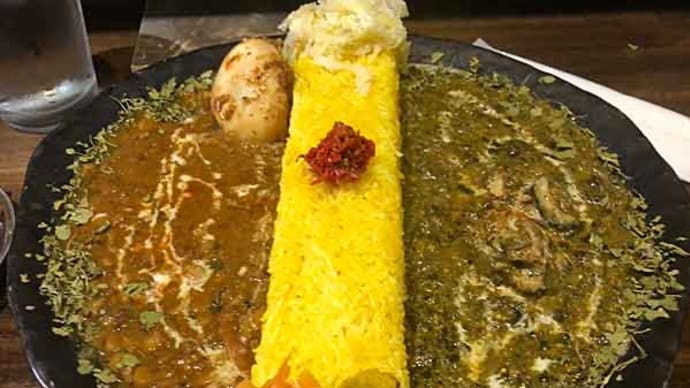 人気「Bar Kanata」の2種あいがけスパイシーカレー!
