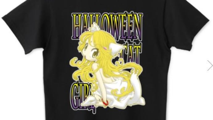 ハロウィン用ネコ耳キャラTシャツ販売中!