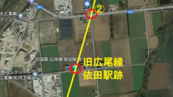 旧広尾線依田駅から札内川鉄橋に至る線路跡 生き証人に出会う