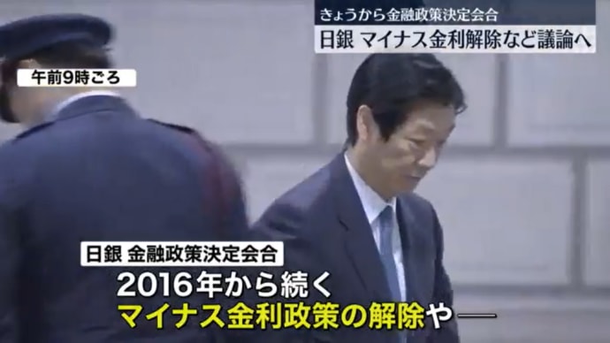 マイナス金利政策の解除に賛成です。