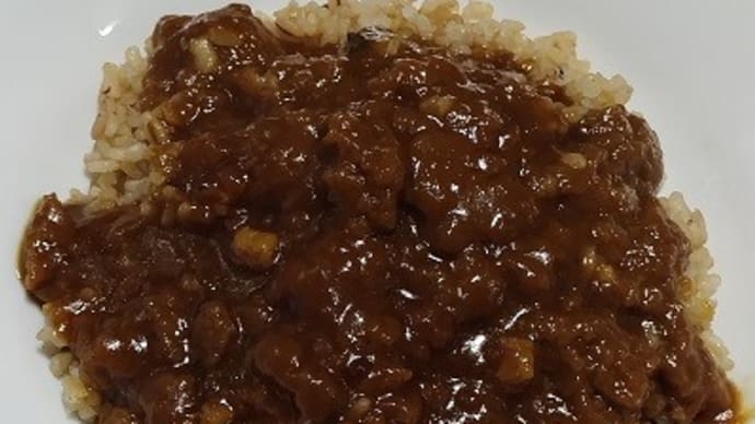 【03/02昼食】エスビー食品/あじわいカレー中辛、レトロ風な掛け方にしたんだね:D