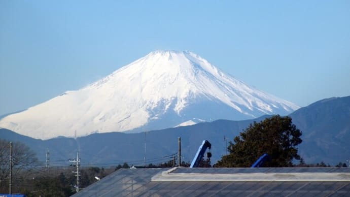 ・ 青空に冠雪の富士山～　（２０２１／０１／３０）