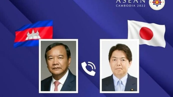 日・カンボジア外相電話会談